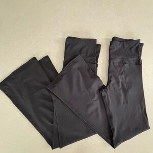 Gap Fit Women's Black Bell Leggings Flare Pants Size Medium 2 Piece Set Y2K